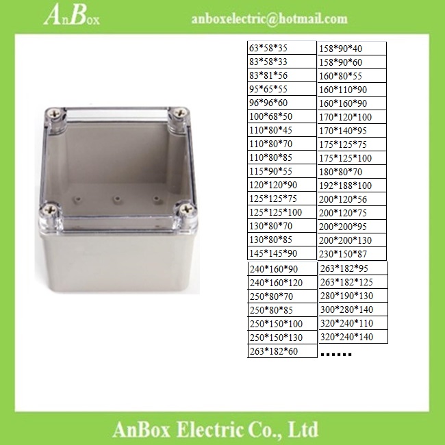 63*58*35mm clear lid mini waterproof box junction box