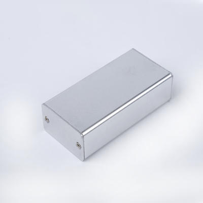 China Small Lightweight Aluminum Case Width 40mm Height 25mm Length 80mm In Anodized Silver For DIY Project Box supplier