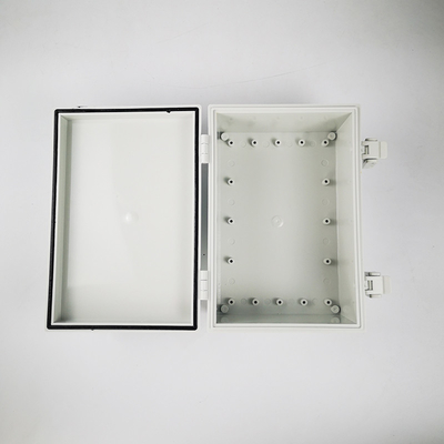 China 250x170x100 Hinged Electrical Enclosures in grey / Clear Transparent lid supplier