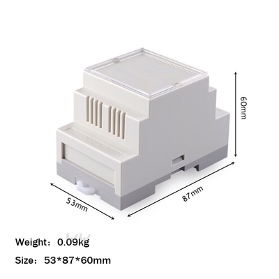Din Rail Abs Cabinet DIY Circuit Board Outlet Switch Enclosure Fireproof 53*87*60mm supplier
