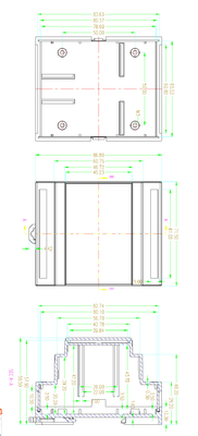 72*87*60mm Din Rail Enclosure For Electronic Project Industrial Diy Fireproof Wire Box supplier