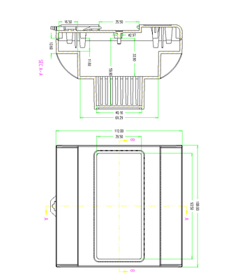 108*112*75mm Fireproof Din Rail Enclosure For Industry Instrument Enclosure Control Box supplier