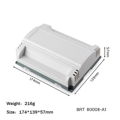 174*139*57mm Plastic Control Box PLC Enclosure Din Rail ABS Fireproof DIY PCB Shell supplier