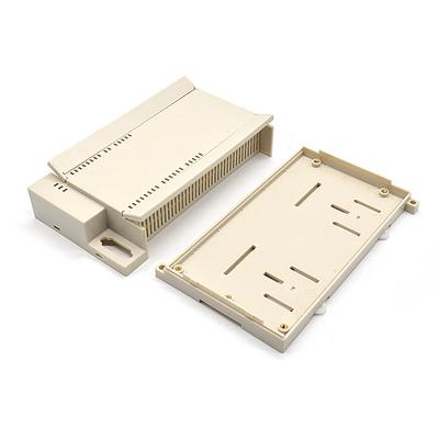 Black Plastic PLC Din Rail Enclosures 179*100*48mm For Relay PCB Electronics Housing supplier