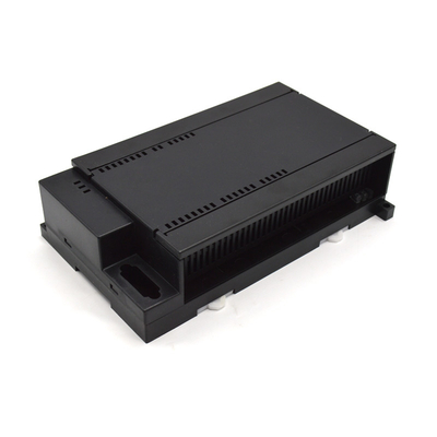 Black Plastic PLC Din Rail Enclosures 179*100*48mm For Relay PCB Electronics Housing supplier