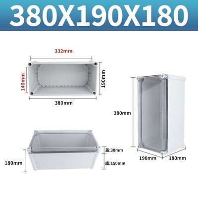 ABS Material Large Watertight Plastic Enclosure Box 380*190*180mm Wiring Electrical Box Low MOQ supplier
