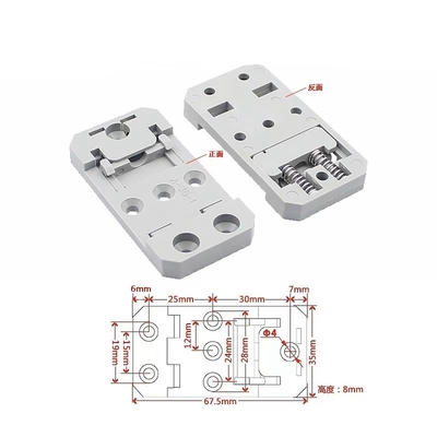 A-35-1 PA66 Guide Rail Buckle Of Simple PCB Circuit Board Mounting Bracket DIN Rail Mounting PCB Carrier PCB Bracket supplier