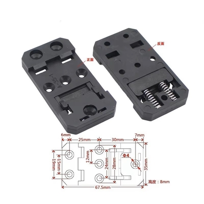 A-35-1 PA66 Guide Rail Buckle Of Simple PCB Circuit Board Mounting Bracket DIN Rail Mounting PCB Carrier PCB Bracket supplier