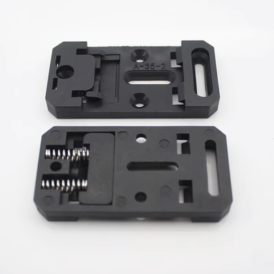 35mm Wide 67.5mm Long Nylon PA66 DIN Rail Clips Mount Holder  A-35-2 In Black and Grey Color supplier