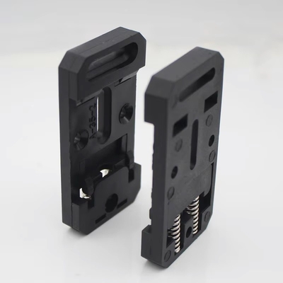 35mm Wide 67.5mm Long Nylon PA66 DIN Rail Clips Mount Holder  A-35-2 In Black and Grey Color supplier