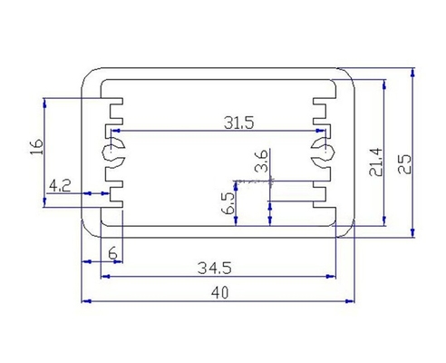 Small Lightweight Aluminum Case Width 40mm Height 25mm Length 80mm In Anodized Silver For DIY Project Box supplier