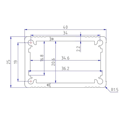 Heat-resistant Customizable Aluminum Case For Circuit Board 40*25*80/110mm In Stock supplier