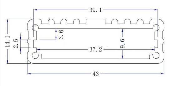 Heat-resistant Metal Small Aluminum Housing 43*14*30mm For Control Panel Enclosure In Anodized Black supplier