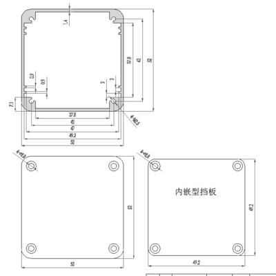 Customizable Design Anodizing White and Black Metal Aluminum Housing Aluminum Box For networking Equipment Size 52*52*80mm supplier