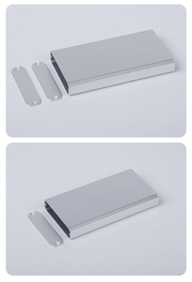 52*13*110mm Customizable Flat Aluminum Case In Silver Color For Electronics PCB Fitting supplier
