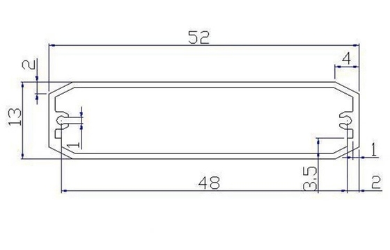 52*13*110mm Customizable Flat Aluminum Case In Silver Color For Electronics PCB Fitting supplier