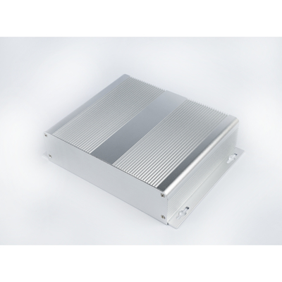 204x48x150mm Extruded Large Aluminum Enclosure With Heatsink Sides In Black Silver Color supplier