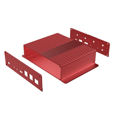 160*46*150mm Anodized Black Aluminum Cooling Case With Flange Wall Mount supplier